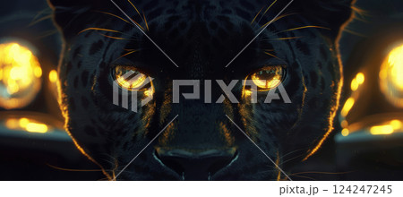 Dynamic Panther Eyes Transition into Luxury Sedan Headlights Conceptual Design 124247245