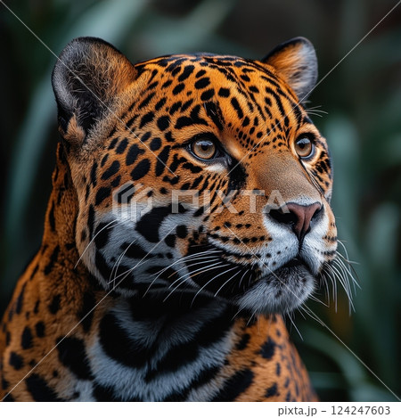 Majestic Jaguar in Natural Habitat Captivating Wildlife Beauty Majestic Jaguar in Natural Habitat Captivating Wildlife Beauty 124247603