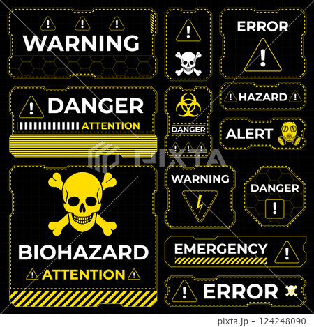 Danger zone warning frame 124248090