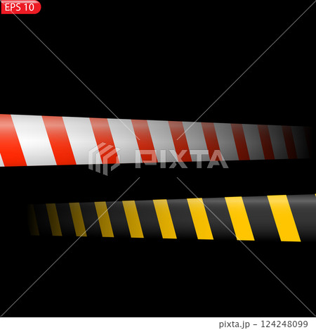 Black and color caution lines isolated 124248099