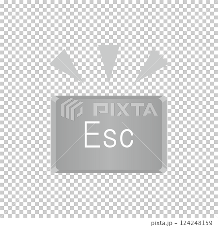 透明背景のEscキー_2 124248159