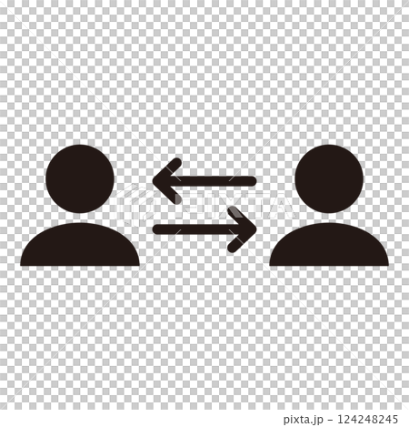 Interrelationship pictogram icon Interrelationship pictogram icon 124248245