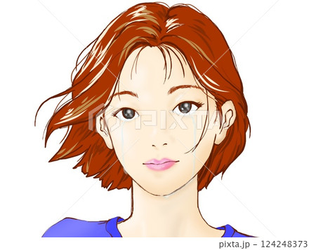 泣き笑いの女の子 124248373