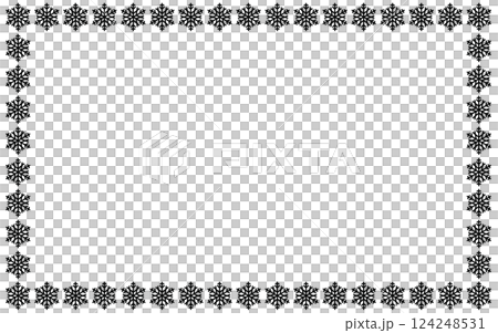 雪の結晶のフレーム 線画 雪の結晶のフレーム 線画 124248531