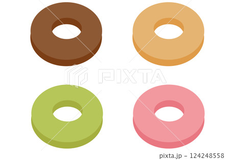 いろいろな味のドーナツ いろいろな味のドーナツ 124248558