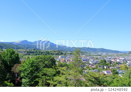 宮城県・白石市・白石城天守閣からの景色 宮城県・白石市・白石城天守閣からの景色 124248592