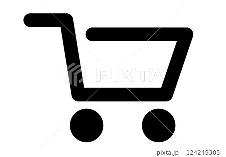 ショッピングカートのシンプルなアイコン 124249303