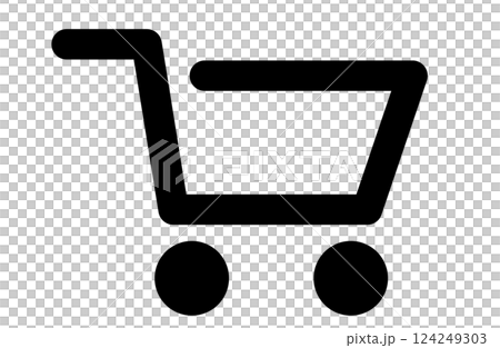 ショッピングカートのシンプルなアイコン 124249303