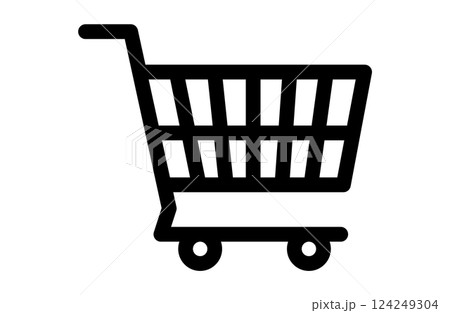ショッピングカートのシンプルなアイコン 124249304