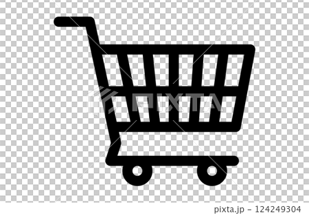 ショッピングカートのシンプルなアイコン 124249304