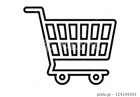 ショッピングカートのシンプルなアイコン 124249305