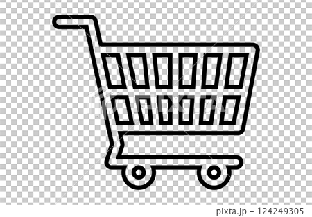 ショッピングカートのシンプルなアイコン 124249305