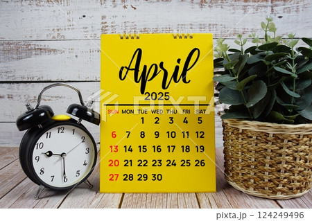 April 2025 annual monthly desk calendar for planning and management 124249496