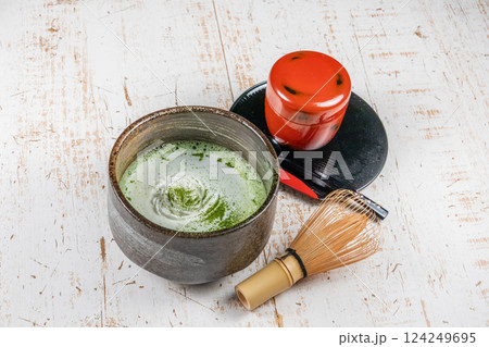 抹茶ラテ green tea Latee 124249695