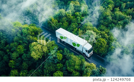エコフレンドリーな物流トラック 124249708