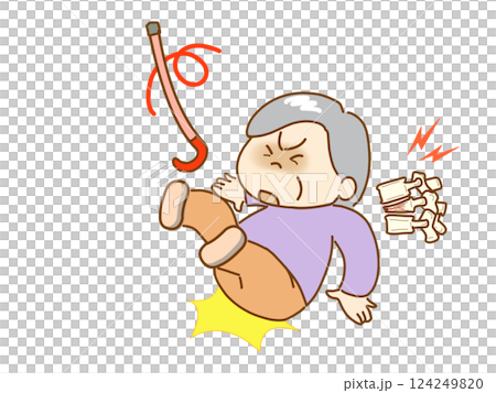 Elderly people falling, broken bones, osteoporosis 124249820