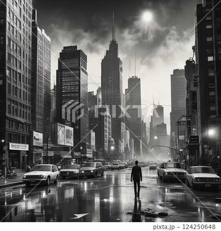 高層ビルを見上げる 高層ビルを見上げる 124250648