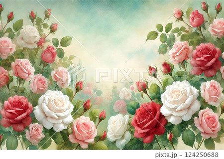 バラと青空 124250688