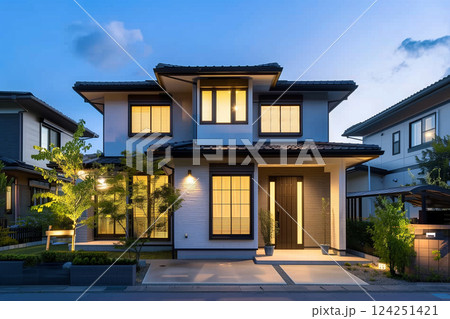 住宅イメージ モダンな戸建て住宅 住宅イメージ モダンな戸建て住宅 124251421