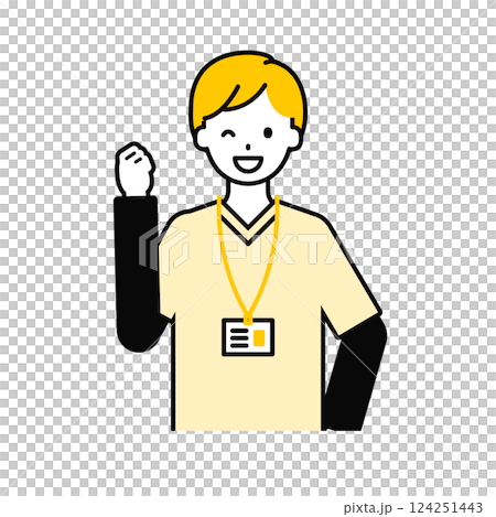 Upper body pose_simple caregiver male 05 124251443