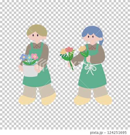 花屋で働く人たち 124251695
