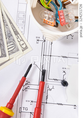 Electrical components, electric construction diagrams 124251726