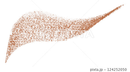 Separate brown crayon brush strokes on transparent background. 124252050