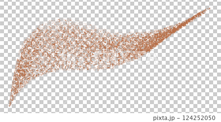 Separate brown crayon brush strokes on transparent background. 124252050