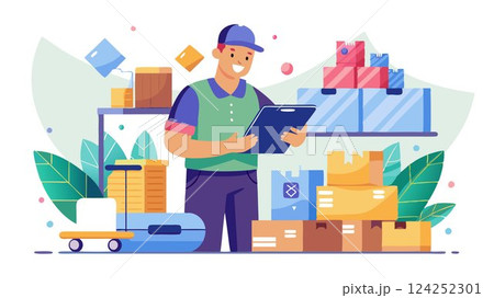 Labeling and tagging items with appropriate identifiers and barcodes. 124252301