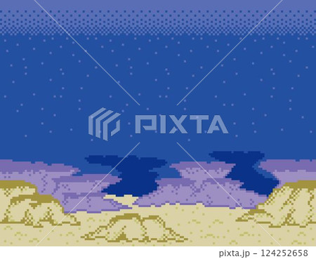 RPG風背景ドット絵　深海 124252658