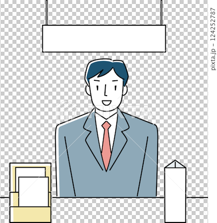 坐在窗邊微笑的男人 124252787