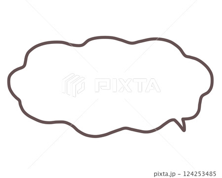 モヤモヤした吹き出し2(横) モヤモヤした吹き出し2(横) 124253485