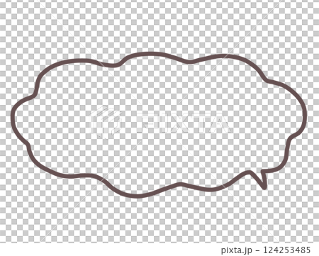 モヤモヤした吹き出し2(横) モヤモヤした吹き出し2(横) 124253485