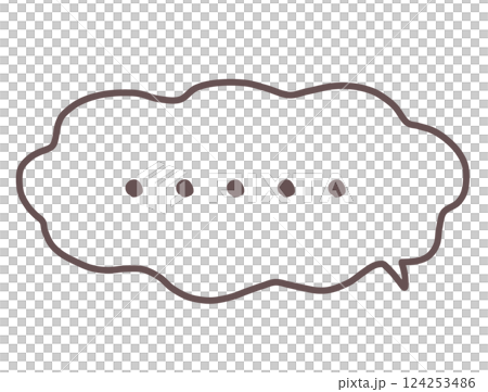 Fuzzy, silent speech bubble 2 (horizontal) 124253486