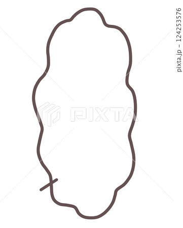 モヤモヤした吹き出し1（縦） 124253576