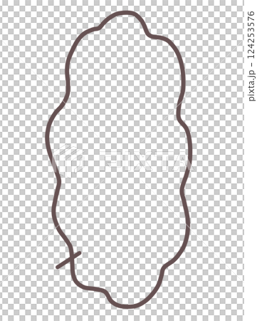 モヤモヤした吹き出し1（縦） 124253576