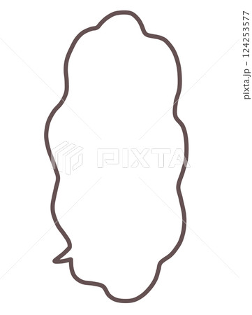 モヤモヤした吹き出し2（縦） 124253577