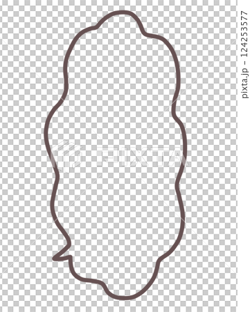 モヤモヤした吹き出し2（縦） 124253577