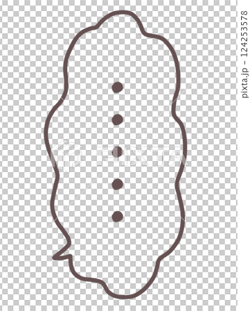 モヤモヤした吹き出し2（縦） 124253578