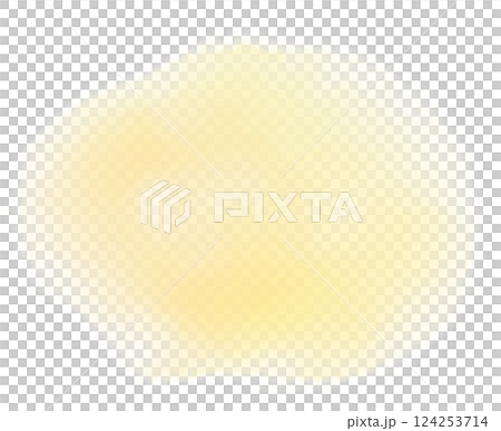 黄色の水彩風にじみイラスト 124253714