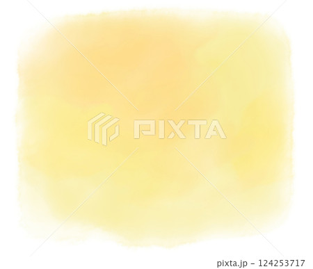 黄色の水彩風にじみイラスト 黄色の水彩風にじみイラスト 124253717