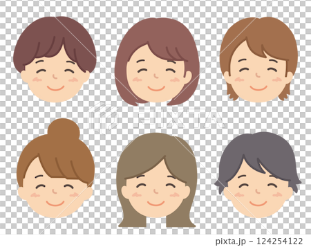 女性的臉 女性的臉 124254122