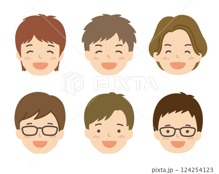 男性の顔 124254123