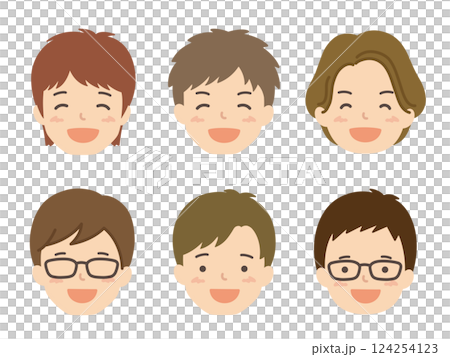 男性の顔 124254123