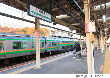 JR東日本、国府津駅のホーム風景 124254407