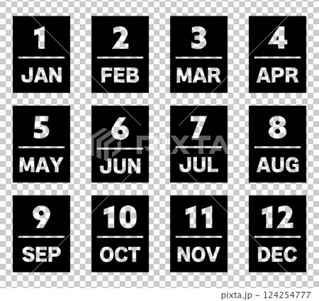 Month Calendar Black 124254777