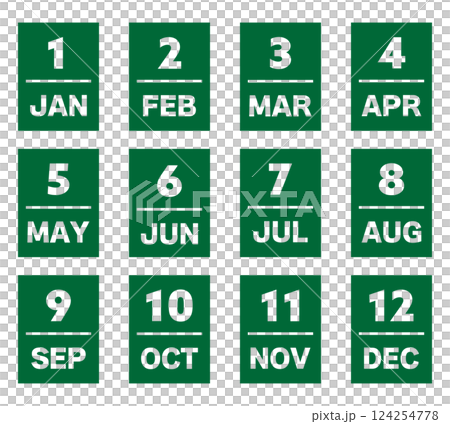 Moon Name Calendar Green Moon Name Calendar Green 124254778