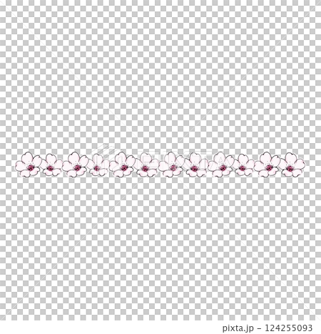 Simple cherry blossom line frame Simple cherry blossom line frame 124255093