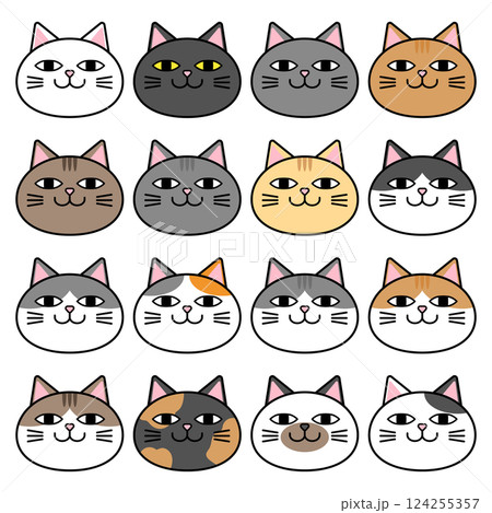 猫のイラストのセット 124255357