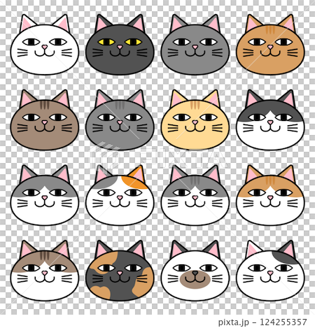 猫のイラストのセット 124255357